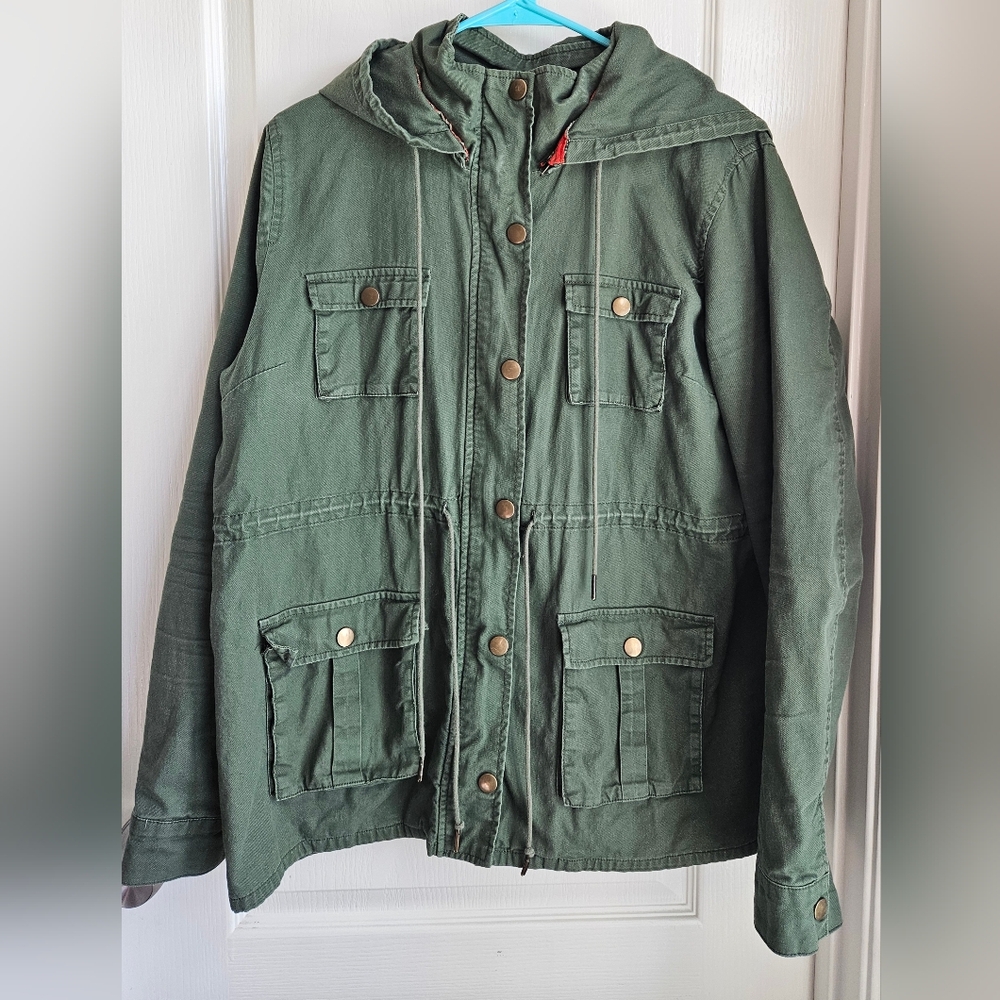 41 Hawthorn Olive Green Military Field Jacket With Hood